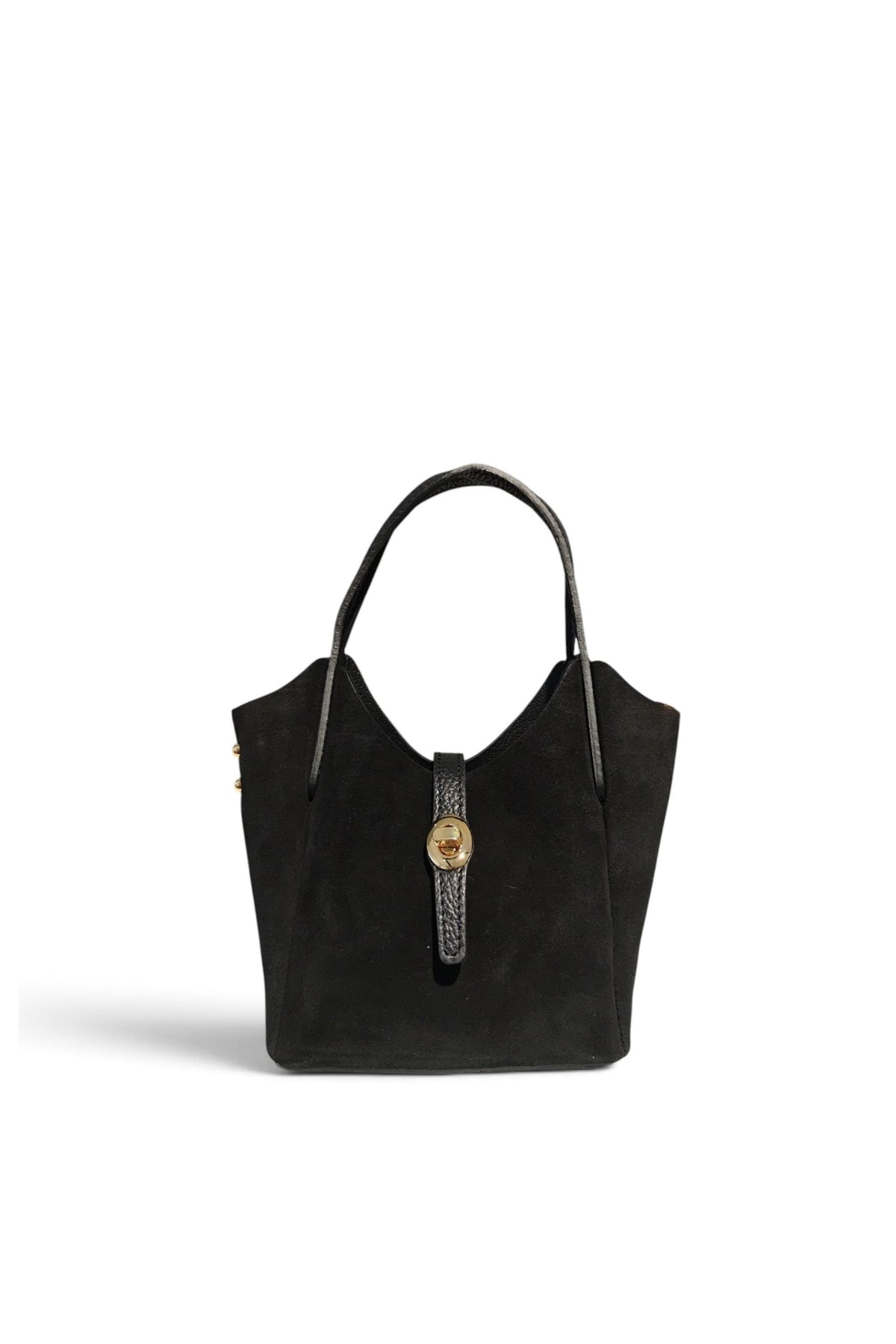BM060 Black Leather Bucket Bag