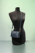 BM480 Navy Leather Crossbody Bag