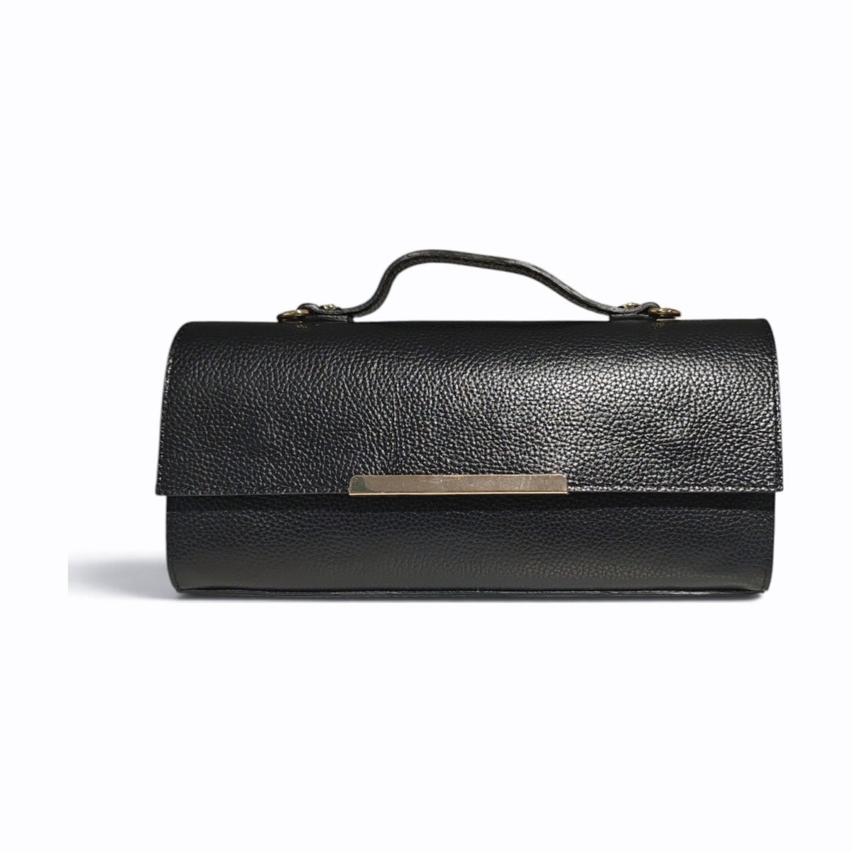 BM950 Black Leather Top Handle Bag