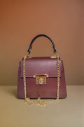 BM588 Plum Top Handle Bag