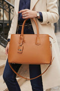 ZZ042 Camel Grained Leather Work Bag