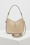 ZZ013 Beige Croco Leather Handbag
