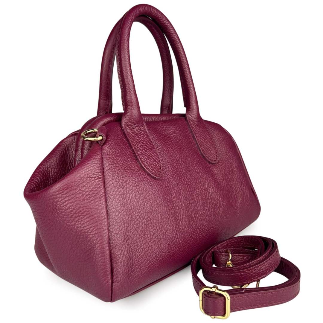 Mi225 Burgundy Snap-Closure Bag