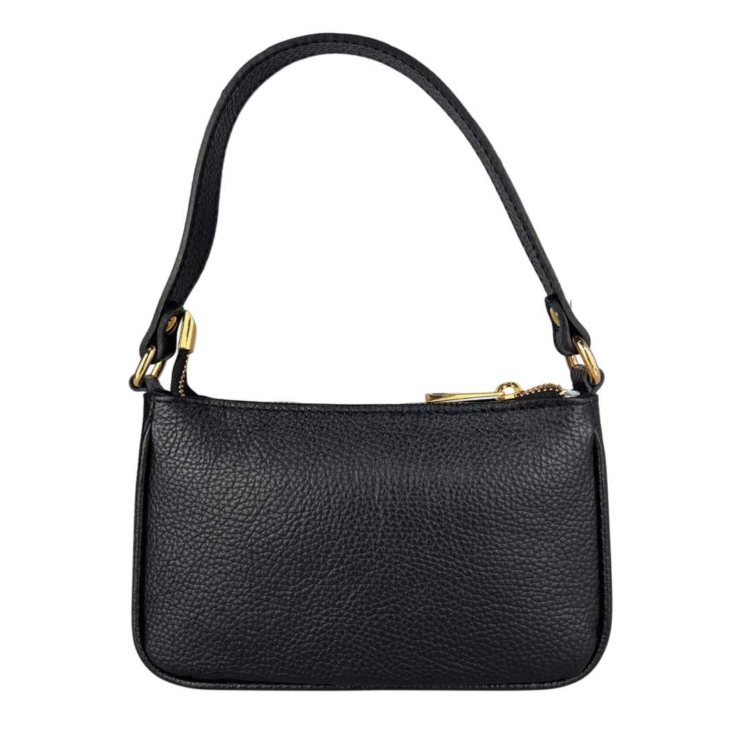Mi093 Black Woven Mini Baguette