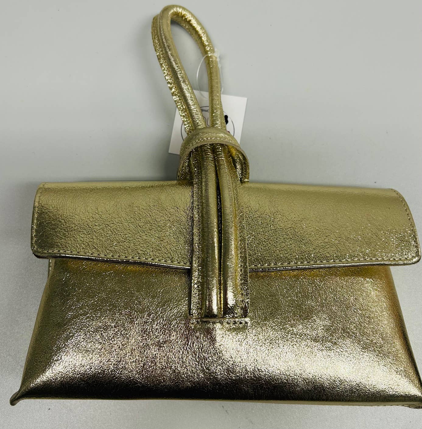CHBETTYG  Metallic Gold Dressy Leather Crossbody Bag