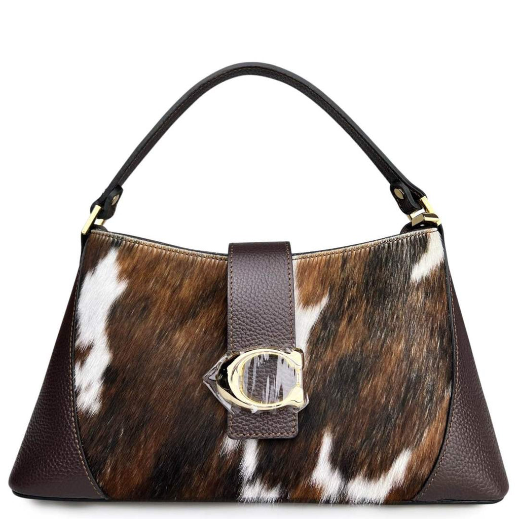Mi205 Cow Print Pony Hair Accent Bag