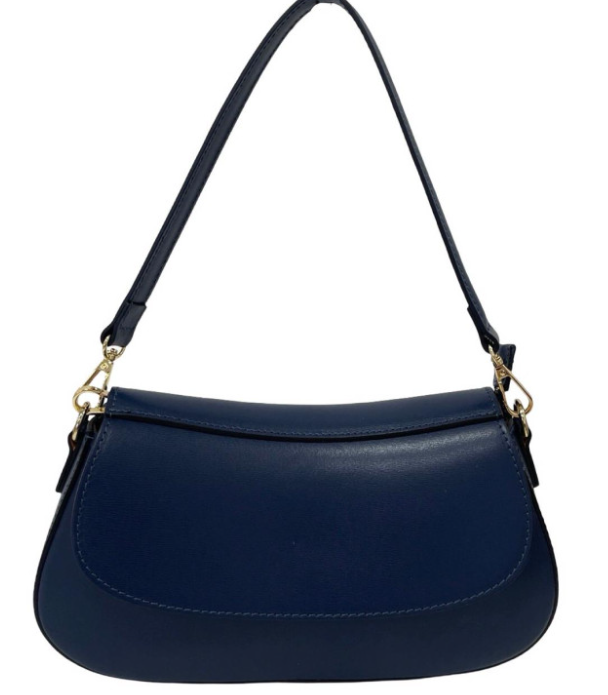 ITBANA Italian Stylish Navy Leather Satchel JIJOU CAPRI