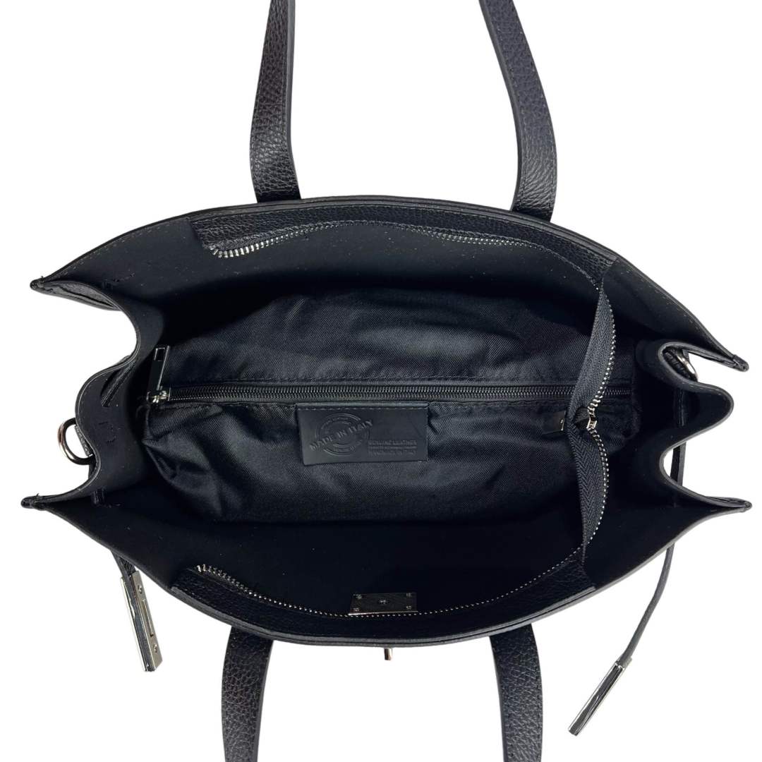 Mi088 Black Front-Accent Tote