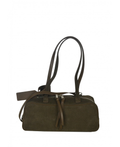 IBCDO Italian Dark Olive Suede East-West Box Bag