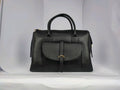 DM001 Black Leather Tote Bag