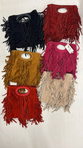 OF619 Italian Fringed Suede Handbag JIJOU CAPRI