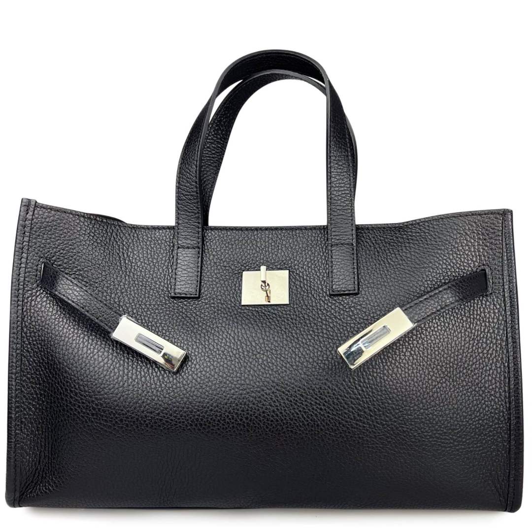 Mi088 Black Front-Accent Tote