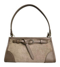MI568 Dark Taupe Suede Mini Shoulder Bag