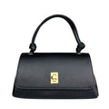 Mi222 Black Slim-Handle Flap Bag