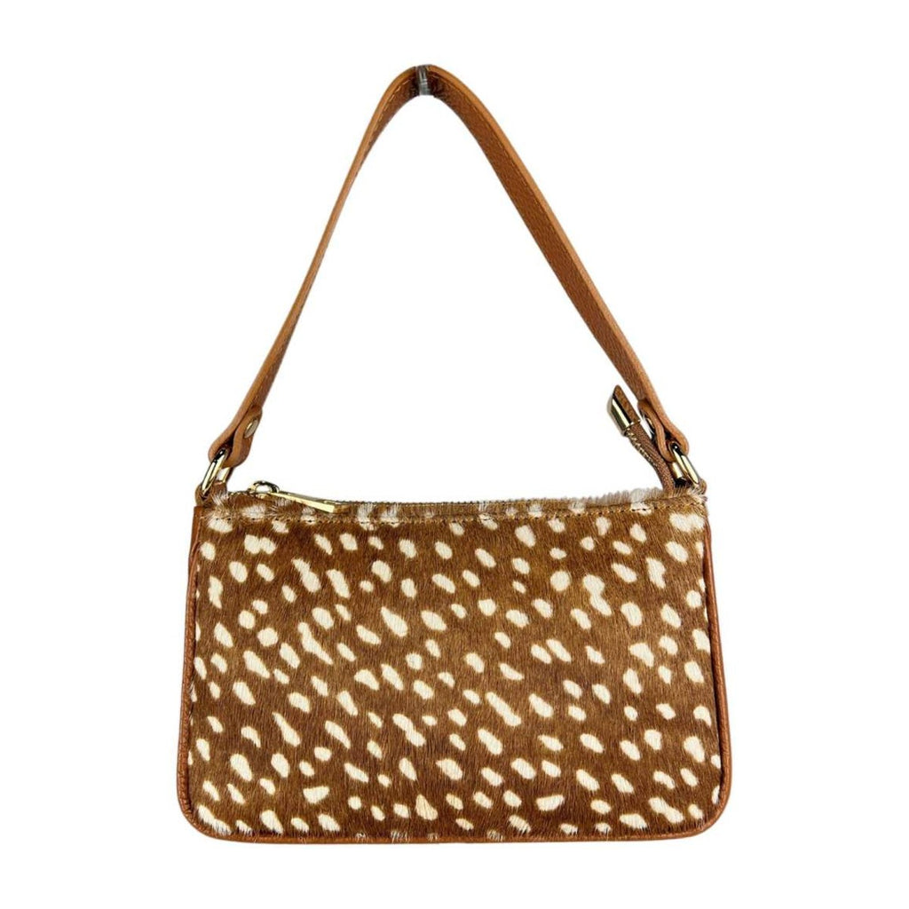 MI678 Tan Bambi Spot Pony Hair Mini Bag