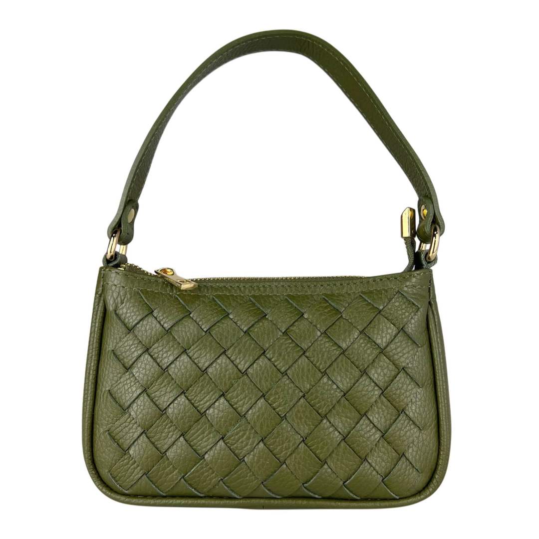 Mi097 Olive Woven Mini Baguette