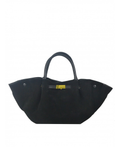 IBLSBL Italian Black Suede Tote Bag w/ Removable Strap