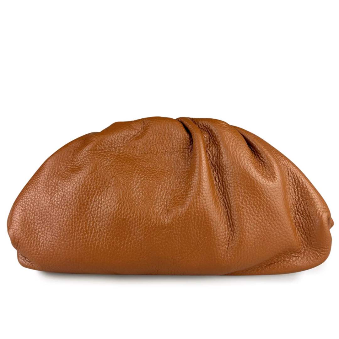 Mi259 Tan Pebbled-Leather Pouch
