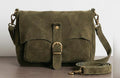 ZZ163 Khaki Suede Crossbody Bag