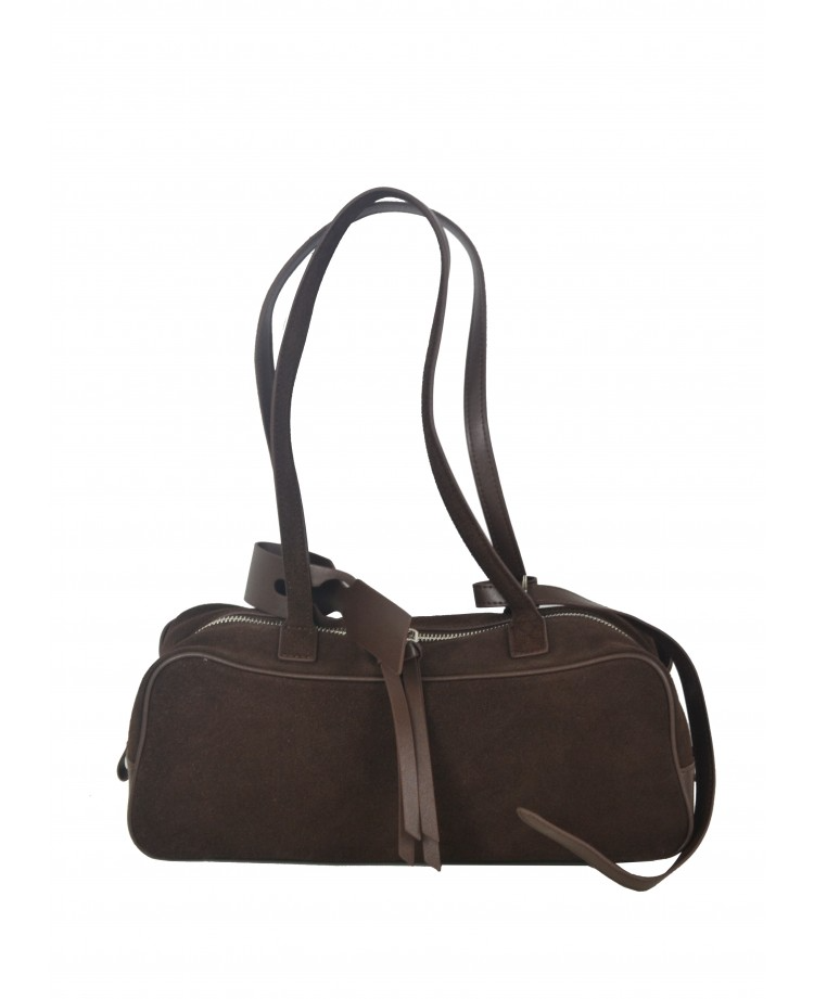 IBCCHBR Italian Chocolate Brown Suede East-West Box Bag