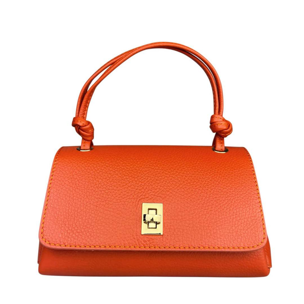 Mi216 Papaya Slim-Handle Flap Bag