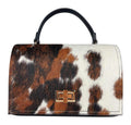 MI562 Cow Print Pony Hair Top Handle Bag