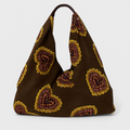 MEAB Italian Autumn Bloom Handbag w/ Leather Handle