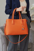 ZZ040 Rust Grained Leather Work Bag