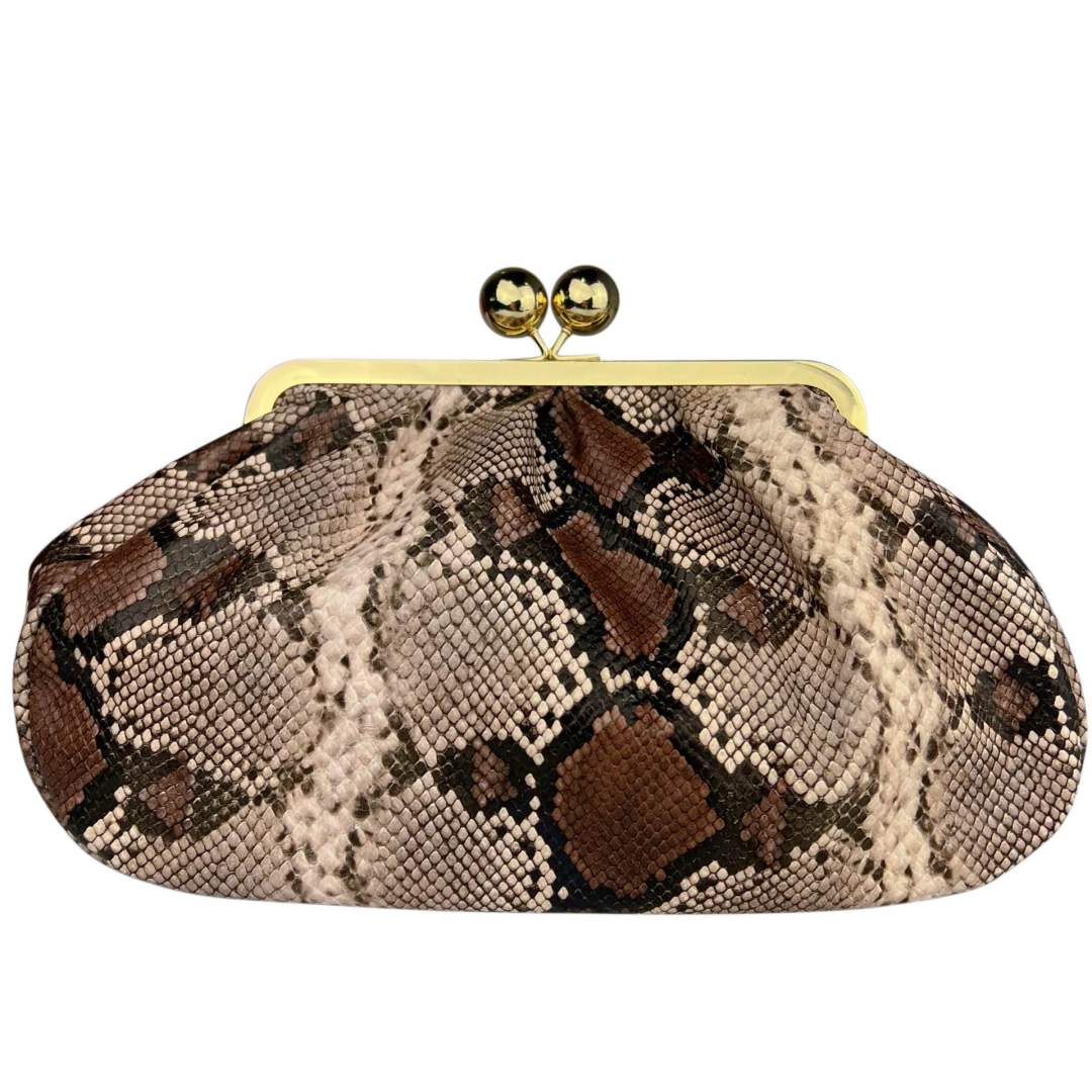 Mi269 Python Print Classic 2 Clip Clutch