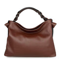 MI508 Mocha Leather Hobo Bag