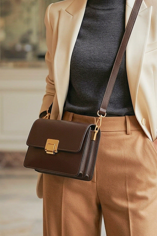 ZZ010 Brown Leather Handbag