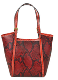 IT7R Italian Red Leather Snake Printed Crossbody Bag