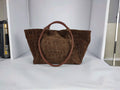 DM018 Brown Suede Tote Bag
