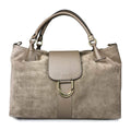 MI635 Dark Taupe Suede Shopper Bag