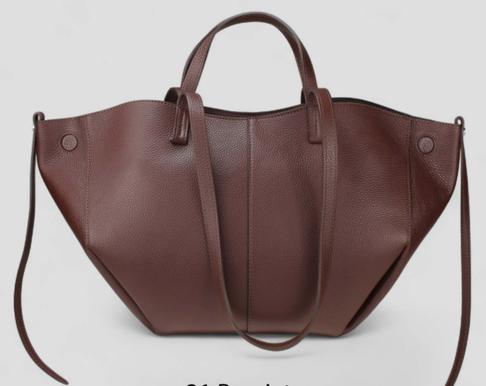 041CH Italian Leather Choco Travel  Bag w/ Leather Pouch