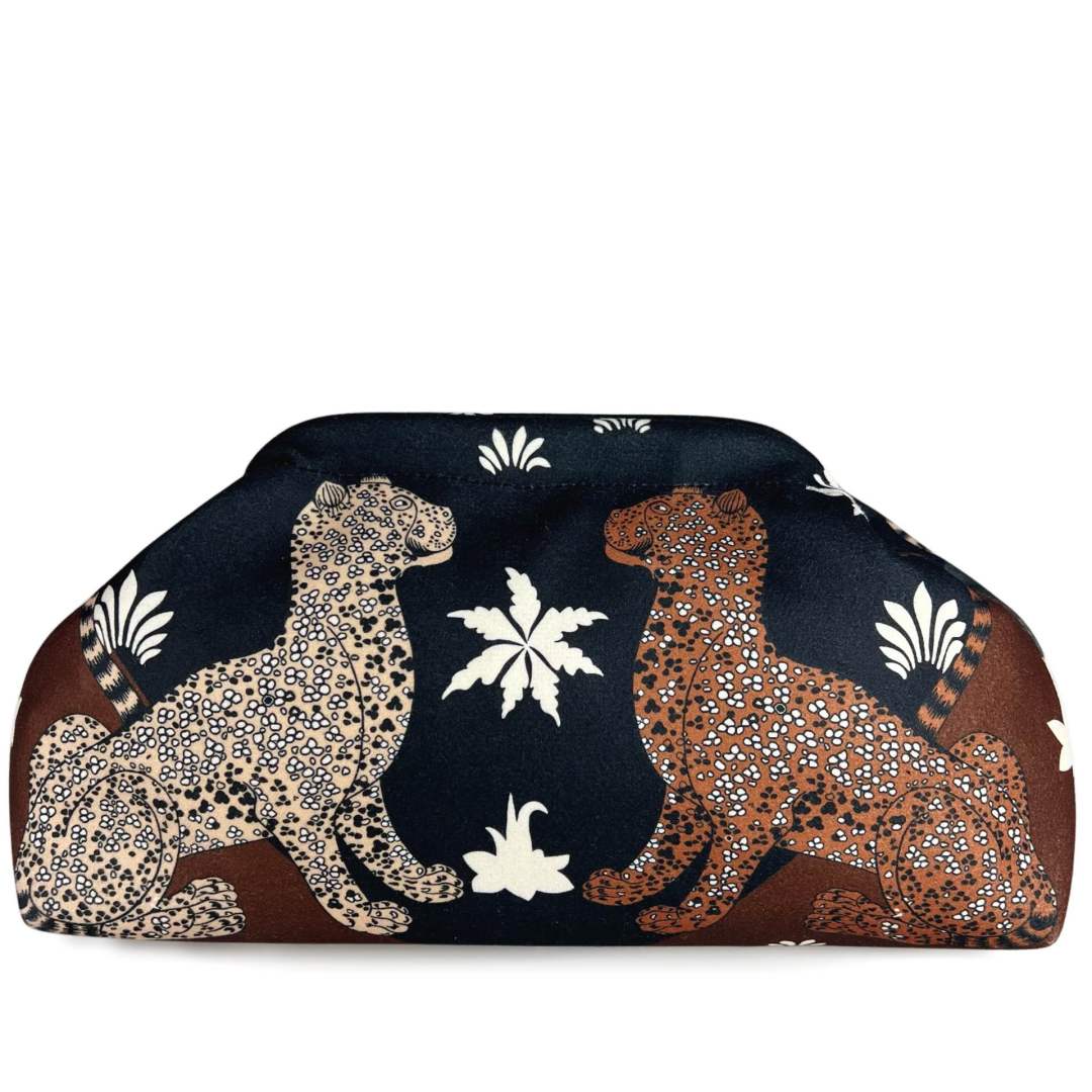 Mi248 Black Leopard-Print Pochette