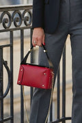 ZZ133 Red Small Smooth Leather Handbag