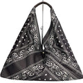 MI538 Lead Grey Bandana Print Triangle Bag