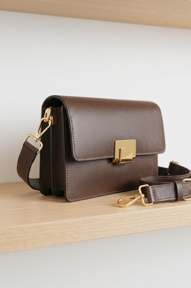 ZZ010 Brown Leather Handbag
