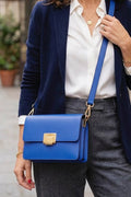 ZZ008 Electric Blue Leather Handbag