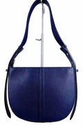MINEOB Blue Italian Leather Crossbody Bag JIJOU CAPRI