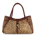 MI533 Fawn Spot Print Pony Hair Shoulder Bag