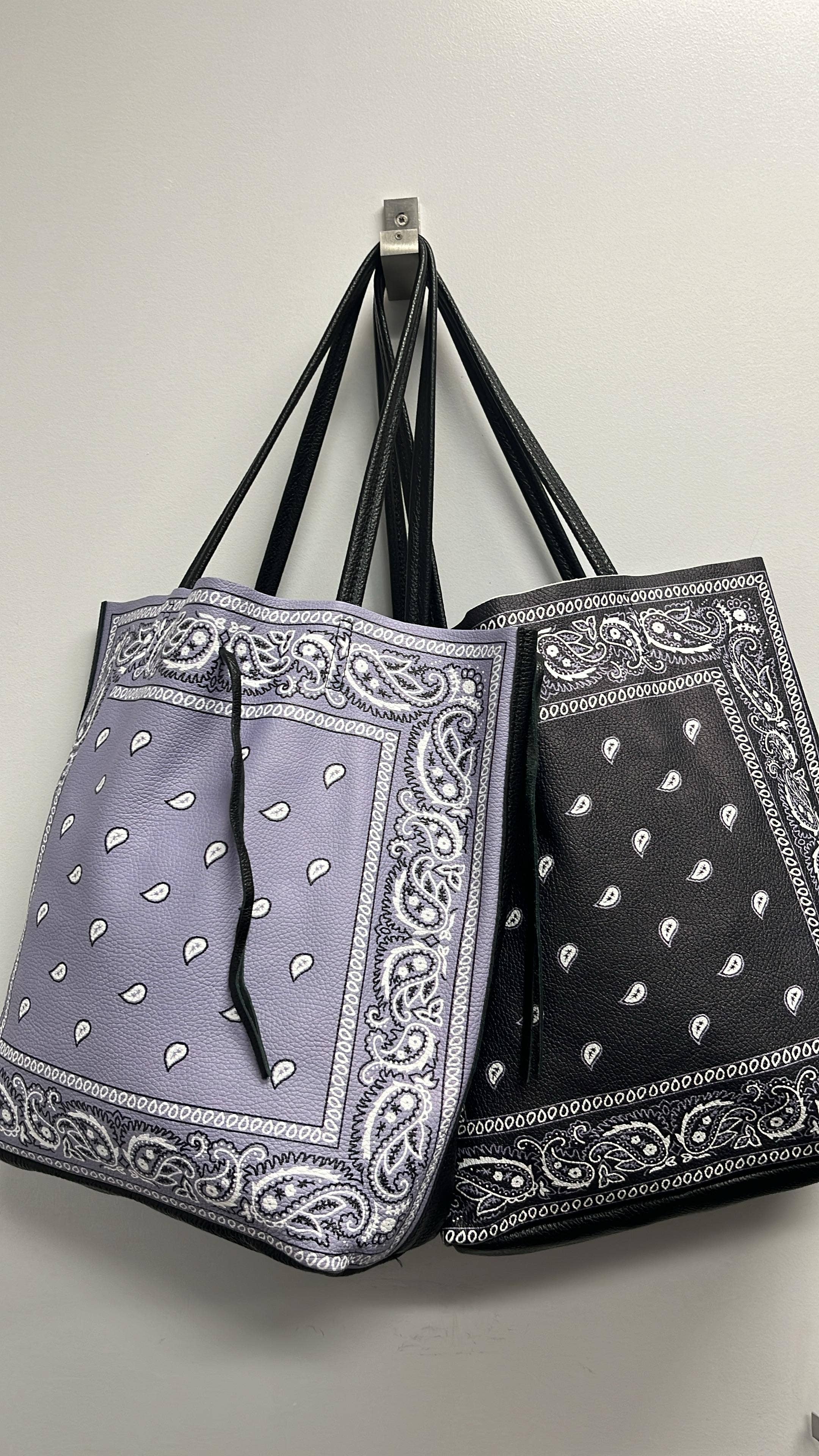 OF38 Italian Bandana Leather Tote Bag JIJOU CAPRI