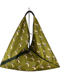 MI493 Olive Dachshund Print Triangle Bag