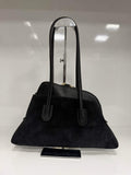 ST137 Black Suede Shoulder Bag