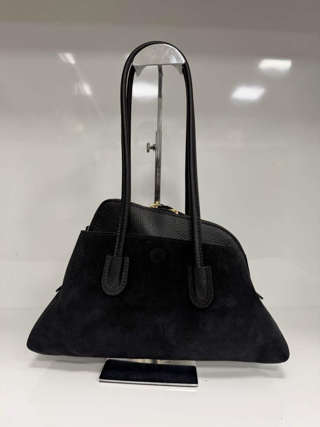 ST137 Black Suede Shoulder Bag