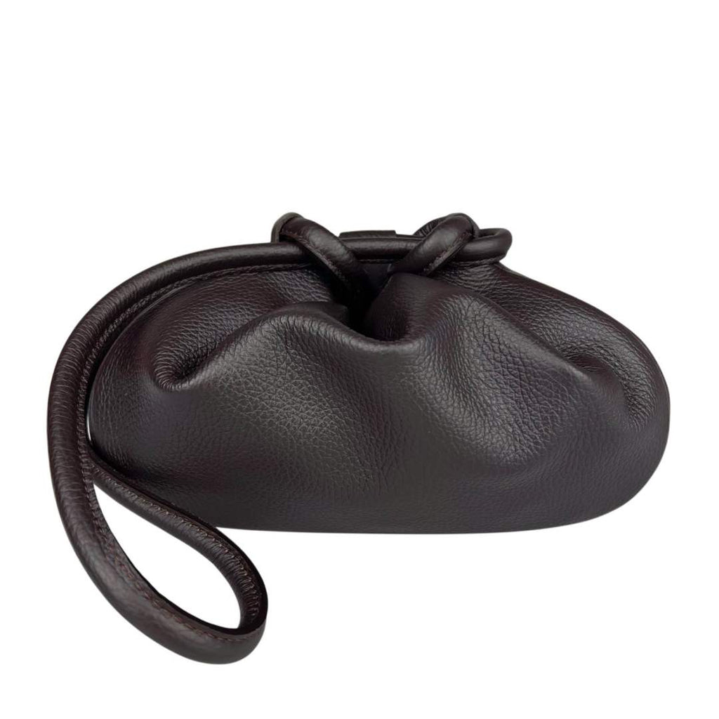 Mi181 Dark Brown Knotted-Handle Bag