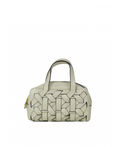 IBLWCIV Italian Ivory Cassette Handbag w/ Oversized Woven