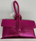 CHBETTYF Fuchsia Metallic Dressy Leather Crossbody Bag