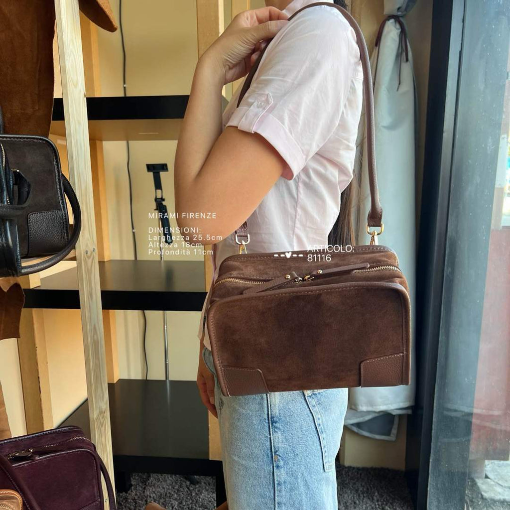 Mi149 Brown Suede Amazona Saddle Bag
